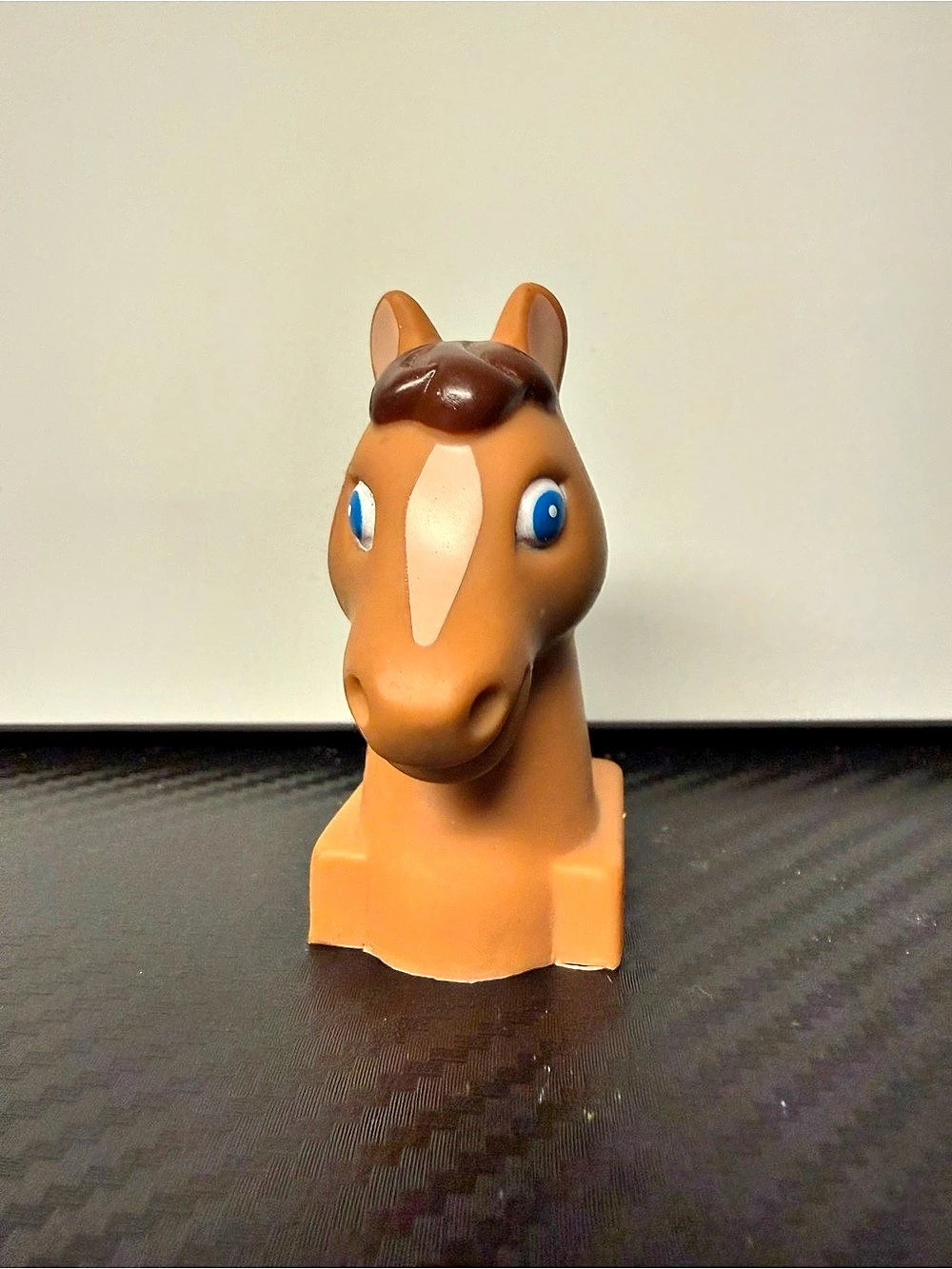 Horse Toy Figure Brown Orange plastic chess?